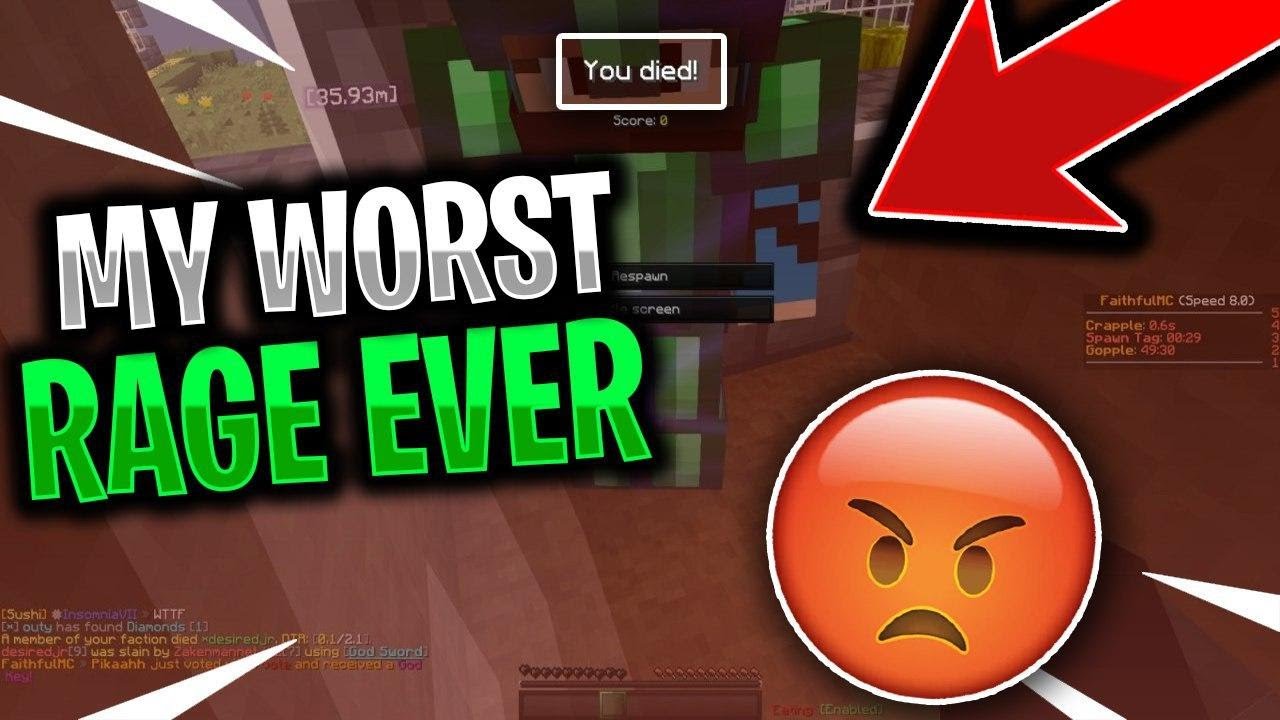 MY WORST RAGE EVER IN HCF **KEYBOARD SNAPPED** | FaithfulMC #3