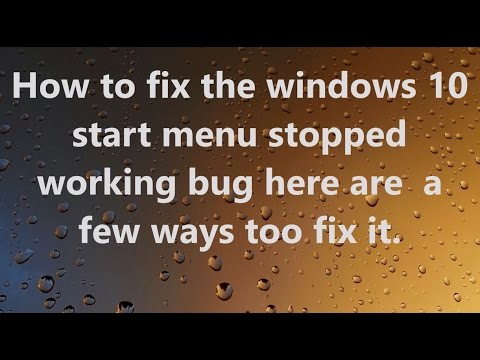 Windows 10 Start Menu Not Accessible How To Repair Missing Apps Start Menu Broken Fix Video