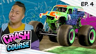 Trucks Jump Over Trucks in a MONSTER JAM® Race! | MONSTER JAM Crash Course | Episode 4