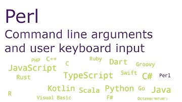 Perl - Command line arguments and user keyboard input