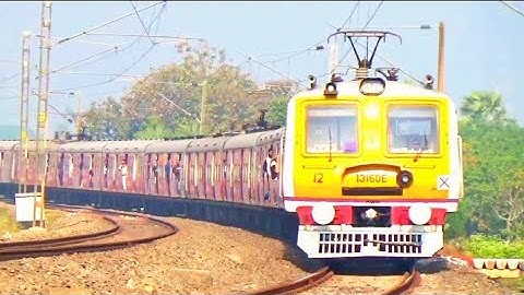Dangerous Highspeed WAP4 Intercity Express Howrah Katwa Emu Local Trains Skipping Huge Curve