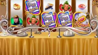 Willy Wonka Three Course Tasting Video Slot Casino Game With A Free Spin Bonus