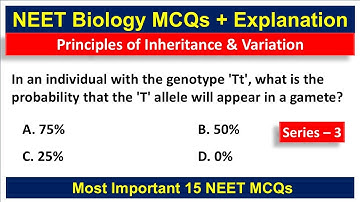 Important NEET Biology MCQs | Inheritance & Variation | Series 3 #neetmcq #class12biology