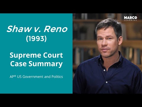 Shaw vs Reno (1993) [AP Government Supreme Court Case Summary]