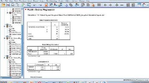 Lesson 23 (2) Ordinal Logistic Regression SPSS
