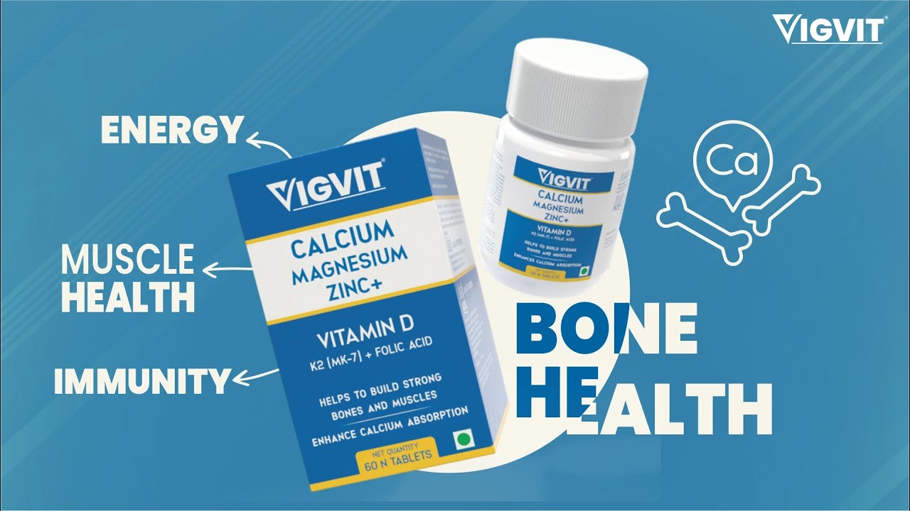CALCIUM TABLETS with Magnesium Zinc Vitamin D K2 Folic Acid