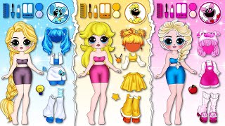 POPPY PLAYTIME 3: Peach Princess, Elsa & Rapunze become Smiling Critter | 35 Best DIY Arts & Crafts