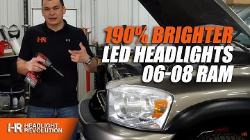190% BRIGHTER HEADLIGHTS! 06-08 Ram LED Headlight and LED Turn Signal Bulbs Install