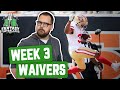 Fantasy Football 2019 - Week 3 Waivers + QB Streamers, Rocks are Rock Hard - Ep. #776