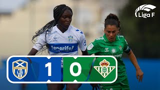 RESUMEN Y GOLES COSTA ADEJE TENERIFE vs REAL BETIS FÉMINAS, Jornada 5, LIGA F