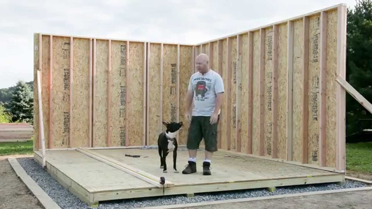 Shed Build 05 - Walls - YouTube