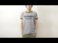 CHESWICK（チェスウィック） LOS ANGELES リンガーTシャツ メンズ 半袖Tシャツ チェーン刺繍 Tシャツ ユーズド加工 杢調 ロサンゼルス アメカジT 東洋 CH76544
