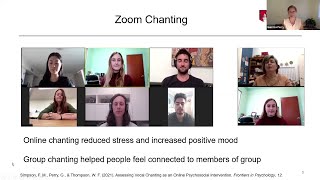 Dr  Gemma Perry: “Assessing the benefits of chanting” || 2022 Symposium