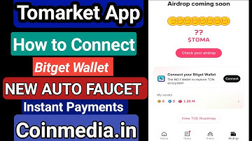 Tomarket Airdrop | How to Connect Bitget Wallet Live | Tomarket App ko Bitget Wallet se Connect kare