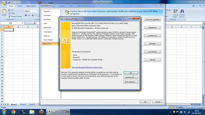 How to Check MS Office Version and Edition in MS Office 2007