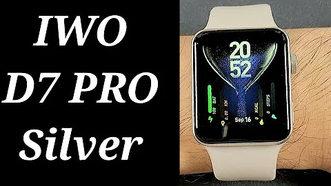 KIWITIME IWO D7 PRO Smart Watch Silver Unbox & Functions Fast View-Aluminum Case/Siri-Series Watch 7