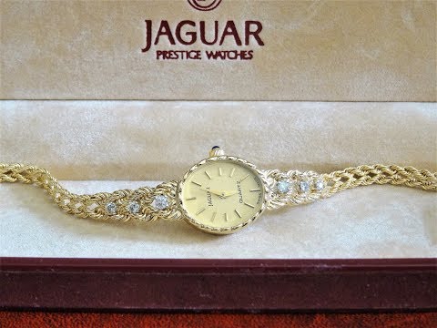 【希少】14金無垢　腕時計　レディース JAGUAR ダイヤ 6ピース 希少】14金無垢 腕時計 レディース JAGUAR ダイヤ 6ピース 希少】14金