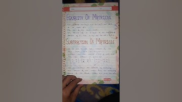 Project file on Matrices Class 12th Maths