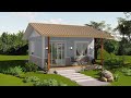 5x6 Mtrs Low Cost Half Metal Cladding Small House Design Ideas Half Concrete & Steel Materials