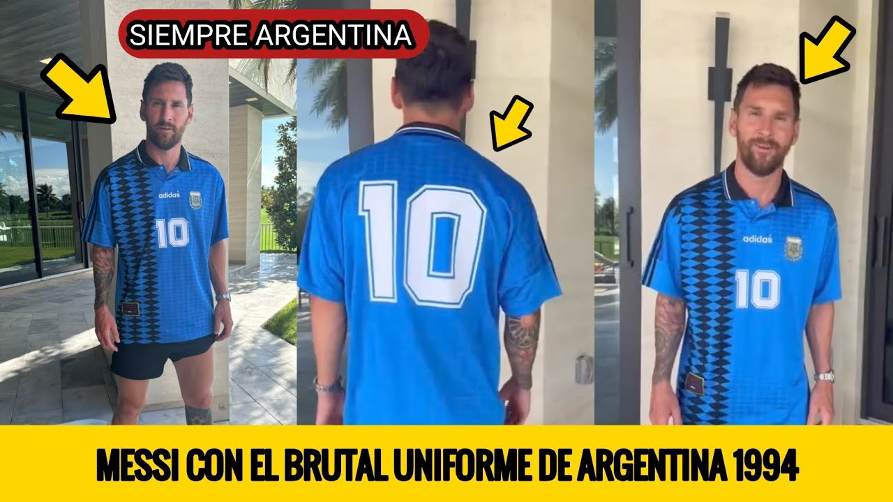 Lionel Messi posó con una mítica camiseta de Maradona