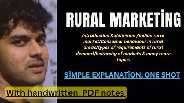 Rural Marketing | Full Syllabus Covered In One Video | For BBA B.Com And Other Management Courses