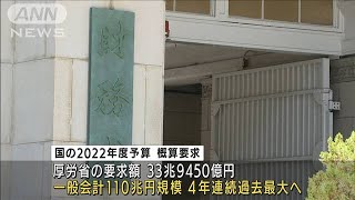 概算要求110兆円規模　4年連続で過去最大の見通し(2021年8月31日)
