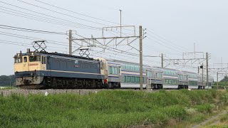 【原色牽引•甲種輸送】 EF65-2083+横須賀線E235系 グリーン車4両 岡部～本庄通過