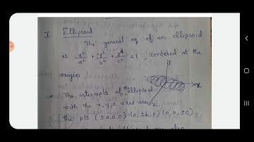 Ellipsoid, paraboloid & Hyperboloid