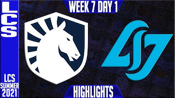 TL vs CLG Highlights | LCS Summer 2021 W7D1 | Team Liquid vs Counter Logic Gaming