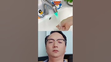 Vòi nước cảm biến đèn led 3 màu #shorts