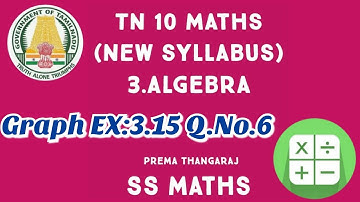 TN 10 Maths | Chapter 3 Algebra | Ex:3.15 Q.No.6 | Graph
