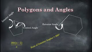 Polygons and Angles, Central, Interior, Exterior for Regular and Irregular Polygons