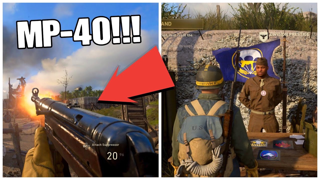 COD WW2 PRESTIGING "AIRBORNE DIVISION" UNLOCKING MP40 IN COD WW2 (WW2