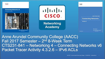 AACC - CTS231 - Connecting Networks v6 - Fall 2017 - Extended ACLs #3 4.2.2.12 - Week #5