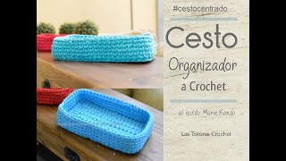 Tutorial Cesto rectangular estilo Marie Kondo  - Crochet/trapillo - | Las Totoras Crochet