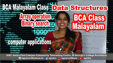 Array operation-Binary search || Malayalam