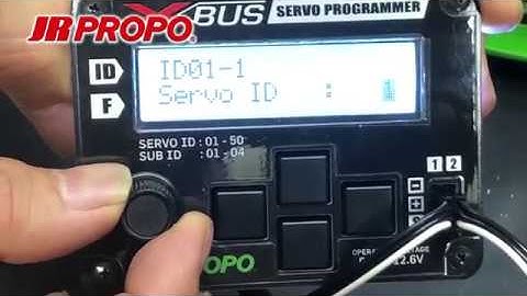 JR PROPO How to assign a servo with the programmer