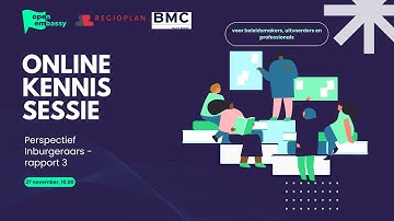 Online Kennissessie Perspectief Inburgeraars - rapport  3