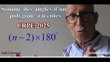 CRPE 2025. SOMME DES ANGLES D