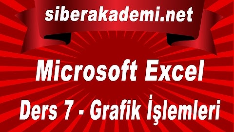 Microsoft Excel Ders 7 - Grafik İşlemleri