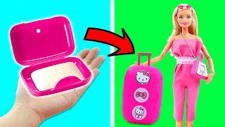 DIY BARBIE HACKS AND CRAFTS: Miniature Barbie Travel Accessories Really Work