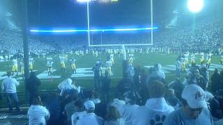The Michigan Wolverines Warm Up Before the Penn St Game