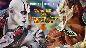 Mortal Kombat 1 Quan Chi vs General Shao All Intros | MK1 Quan Chi vs General Shao All Intros