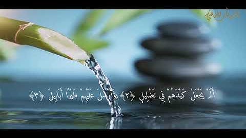 Surat Al-Fil  Hicham Lharraz ( N 105 رقمها  ) سورة الفيل مكتوبة للقارئ هشام الهراز
