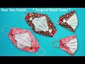 How to Make Surgical Face Mask Cover- Surgical Face Mask Cover with Your Size Elastic- Fast and Easy