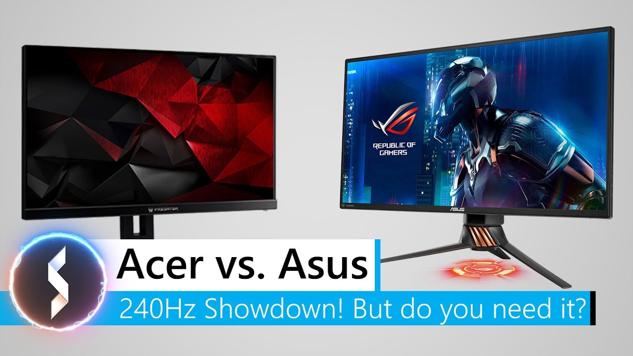 Acer Xb272 Vs Asus Pg258q 240hz Showdown But Do You Need It Youtube