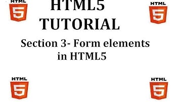 HTML5 Tutorial (Section 3-New Elements/Features in HTML5 - Part1)