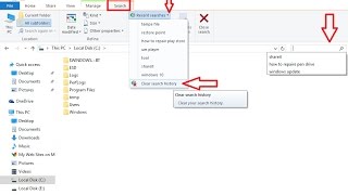 how to delete windows explorer search history (windows 10/8.1)