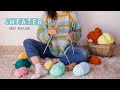 Sweater básico con dos agujas -PARTE 1-