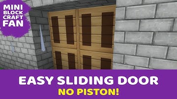 Sliding door without piston in mini block craft 3d